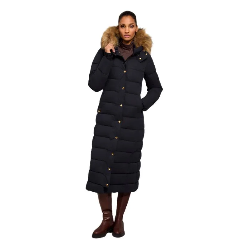 Long women's mac coats in a lightweight fabric for spring showersHolland Cooper Stoneleigh Longline Ladies Coat - Ink Navy Long women's mac coats in a lightweight fabric for spring showersHolland Cooper Stoneleigh Longline Ladies Coat - Ink Navy