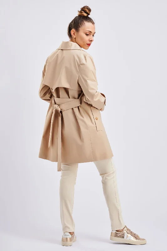 Mid - length women's down coats in a slim fit for a modern and sleek appearanceI AM Patterns Bob Trench Coat