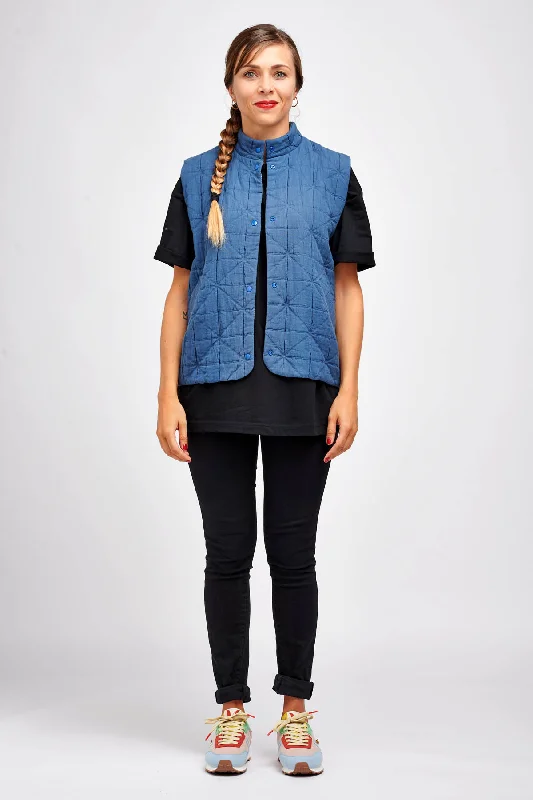 Women's cropped leather coats with silver studs for an edgy lookI AM Patterns Hathor Vest Women's cropped leather coats with silver studs for an edgy lookI AM Patterns Hathor Vest