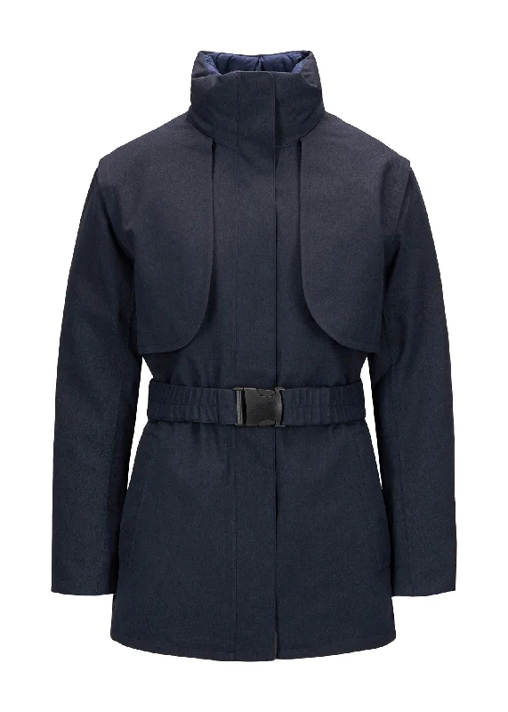 Plus size women's wool blend coats for a warm and stylish winterOverskyet Padded Coat - Dark Navy Plus size women's wool blend coats for a warm and stylish winterOverskyet Padded Coat - Dark Navy