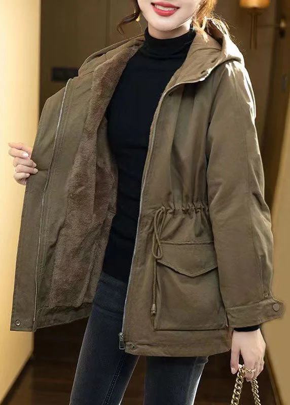 Women's reversible down coats with two - tone designs for versatile stylingItalian Coffee Pockets Drawstring Patchwork Warm Fleece Hoodie Coat Winter Women's reversible down coats with two - tone designs for versatile stylingItalian Coffee Pockets Drawstring Patchwork Warm Fleece Hoodie Coat Winter
