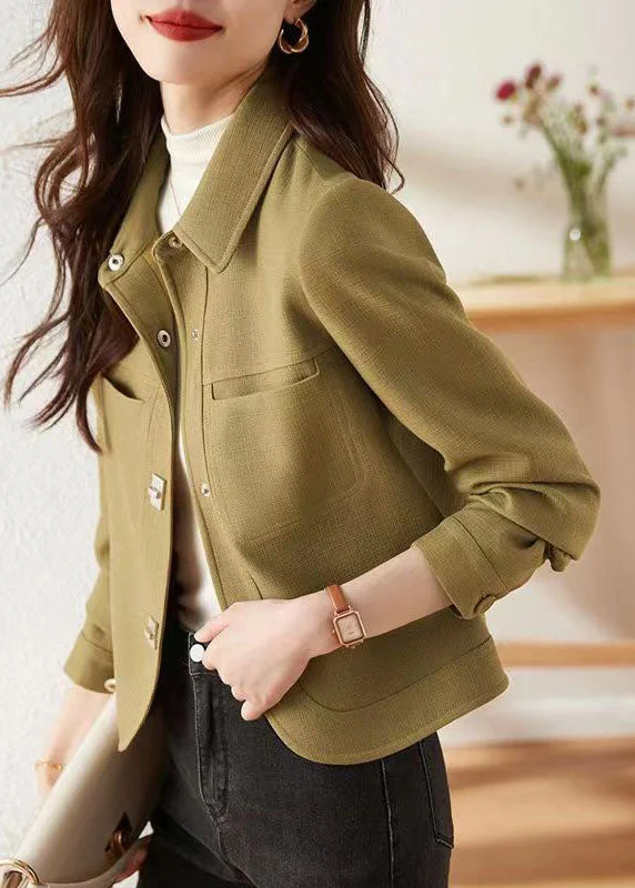Hooded women's puffer coats in neon colors for high - visibility sportsItalian Light Green Peter Pan Collar Button Patchwork Cotton Jackets Fall Hooded women's puffer coats in neon colors for high - visibility sportsItalian Light Green Peter Pan Collar Button Patchwork Cotton Jackets Fall
