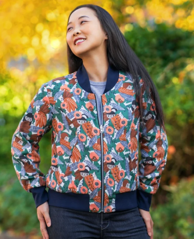 Women's pea coats with brass buttons for a nautical - inspired styleItch to Stitch Causeway Bomber Jacket