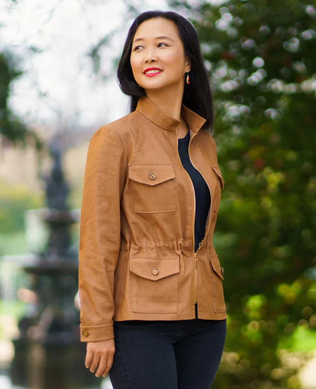 Women's longline double - breasted camel coats for a sophisticated lookItch to Stitch Delaware Jacket