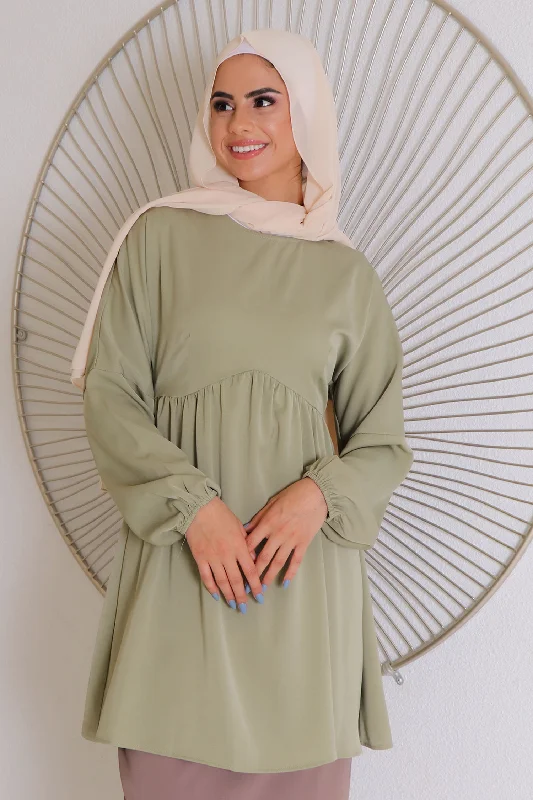 sequin embellished women cardigan for special occasionsKim Smock Top- Light Sage