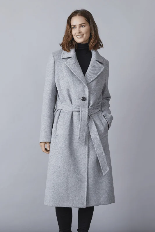 Quilted down women's coats with removable hoods for outdoor activitiesKYLIE Belted Wool Coat with Notched Lapel 1615 Quilted down women's coats with removable hoods for outdoor activitiesKYLIE Belted Wool Coat with Notched Lapel 1615