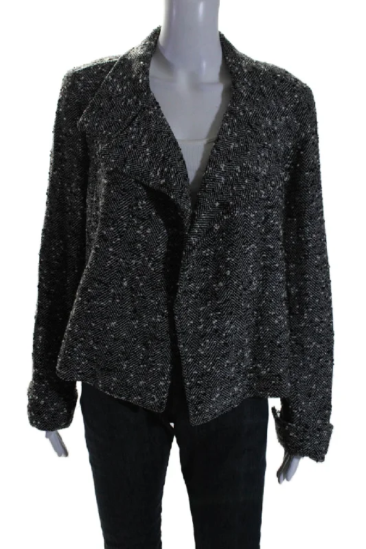 Women's waterproof parka coats with multiple pockets for practicalityLafayette 148 New York Womens Wool Black Textured Long Sleeve Jacket Women's waterproof parka coats with multiple pockets for practicalityLafayette 148 New York Womens Wool Black Textured Long Sleeve Jacket