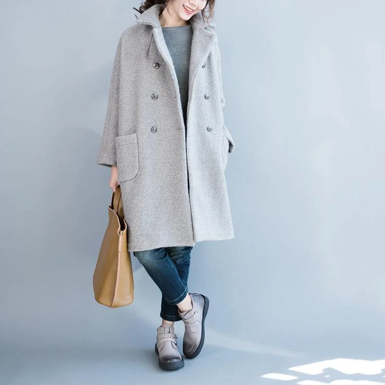 Women's reversible down coats with two - tone designs for versatile stylinglight gray maxi coat oversized big hem outwear vintage double breast coats Women's reversible down coats with two - tone designs for versatile stylinglight gray maxi coat oversized big hem outwear vintage double breast coats