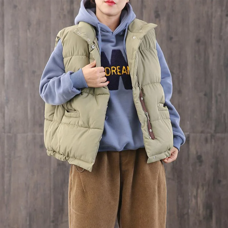 Women's cropped leather coats with silver studs for an edgy looklight green Parkas for women Loose fitting stand collar zippered overcoat Women's cropped leather coats with silver studs for an edgy looklight green Parkas for women Loose fitting stand collar zippered overcoat