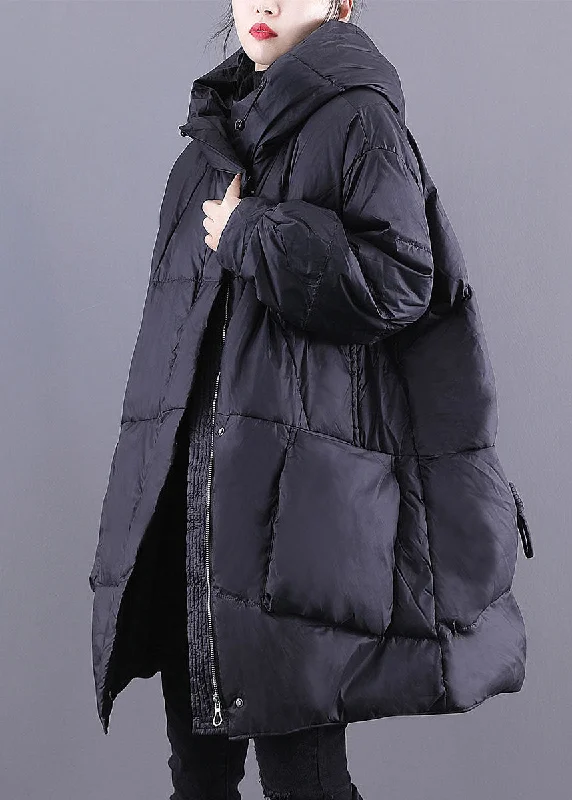 Water - resistant women's trench coats with adjustable cuffs for rainy daysLoose Black Hooded Pockets Drawstring Duck Down Canada Goose Jacket Winter Water - resistant women's trench coats with adjustable cuffs for rainy daysLoose Black Hooded Pockets Drawstring Duck Down Canada Goose Jacket Winter