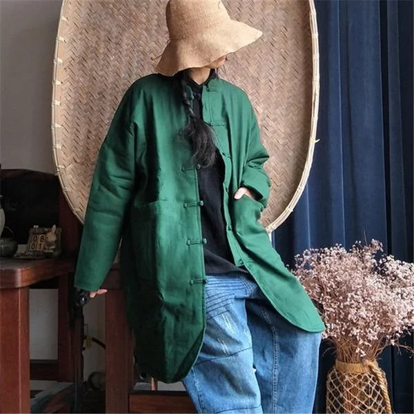 Water - resistant women's trench coats with adjustable cuffs for rainy daysLoose Thin Long Parkas New 2020 Spring Stand Collar Linen Female Coats Water - resistant women's trench coats with adjustable cuffs for rainy daysLoose Thin Long Parkas New 2020 Spring Stand Collar Linen Female Coats