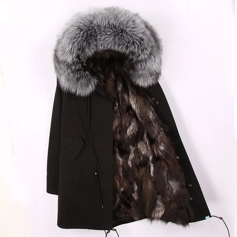 Checkered women's wool coats in a classic pattern for a timeless styleLuxurious Large Raccoon Fur Collar Hooded Fashion Coat For Women Checkered women's wool coats in a classic pattern for a timeless styleLuxurious Large Raccoon Fur Collar Hooded Fashion Coat For Women