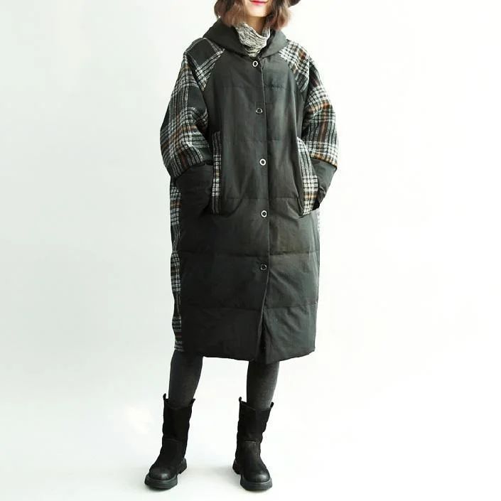 Belted women's cashmere coats in soft pastels for a luxurious feelLuxury plaid patchwork down overcoat Loose fitting down overcoat Elegant cotton quilted trench coat