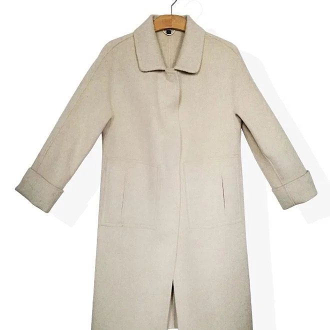 Hooded women's puffer coats in neon colors for high - visibility sportsLuxury white Woolen Coats Women casual Winter coat fall outwear Dark buckle Hooded women's puffer coats in neon colors for high - visibility sportsLuxury white Woolen Coats Women casual Winter coat fall outwear Dark buckle