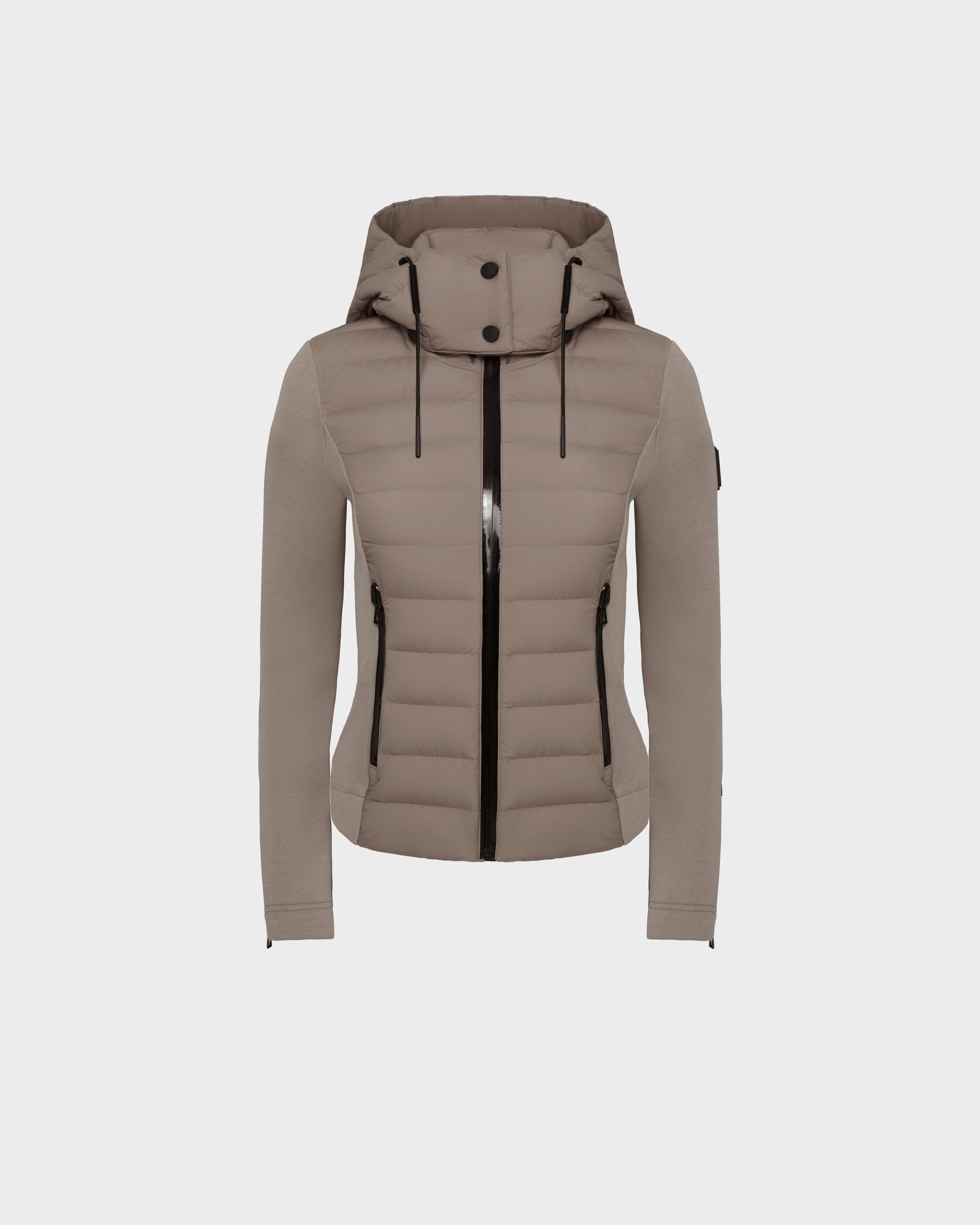 Petite women's wool blend coats with a tailored fit for a flattering silhouetteMABS - 8124825 Cement