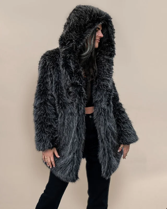 Quilted down women's coats with removable hoods for outdoor activitiesHooded Women's Faux Fur Coat | Mackenzie River Wolf Quilted down women's coats with removable hoods for outdoor activitiesHooded Women's Faux Fur Coat | Mackenzie River Wolf