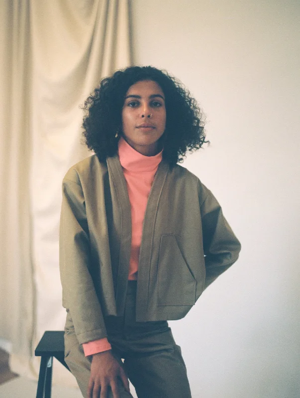 Belted women's cashmere coats in soft pastels for a luxurious feelMade My Wardrobe Bonnie Jacket
