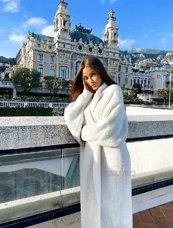 Women's longline double - breasted camel coats for a sophisticated lookMaxi Mohair Faux Mink Cashmere Oversized Cardigan Women's longline double - breasted camel coats for a sophisticated lookMaxi Mohair Faux Mink Cashmere Oversized Cardigan