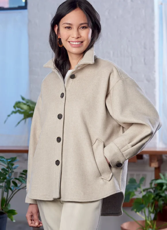 Mid - length women's down coats in a slim fit for a modern and sleek appearanceMcCalls Jacket M8210 Mid - length women's down coats in a slim fit for a modern and sleek appearanceMcCalls Jacket M8210