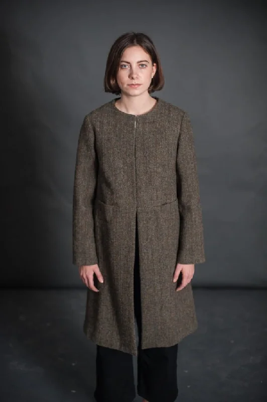 Shearling - lined women's leather coats for ultimate warmth and luxuryMerchant & Mills Strand Coat