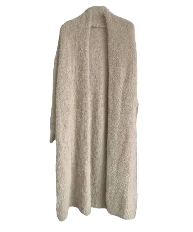 Women's pea coats with brass buttons for a nautical - inspired styleMidi Mohair Faux Mink Cashmere Oversized Cardigan Women's pea coats with brass buttons for a nautical - inspired styleMidi Mohair Faux Mink Cashmere Oversized Cardigan