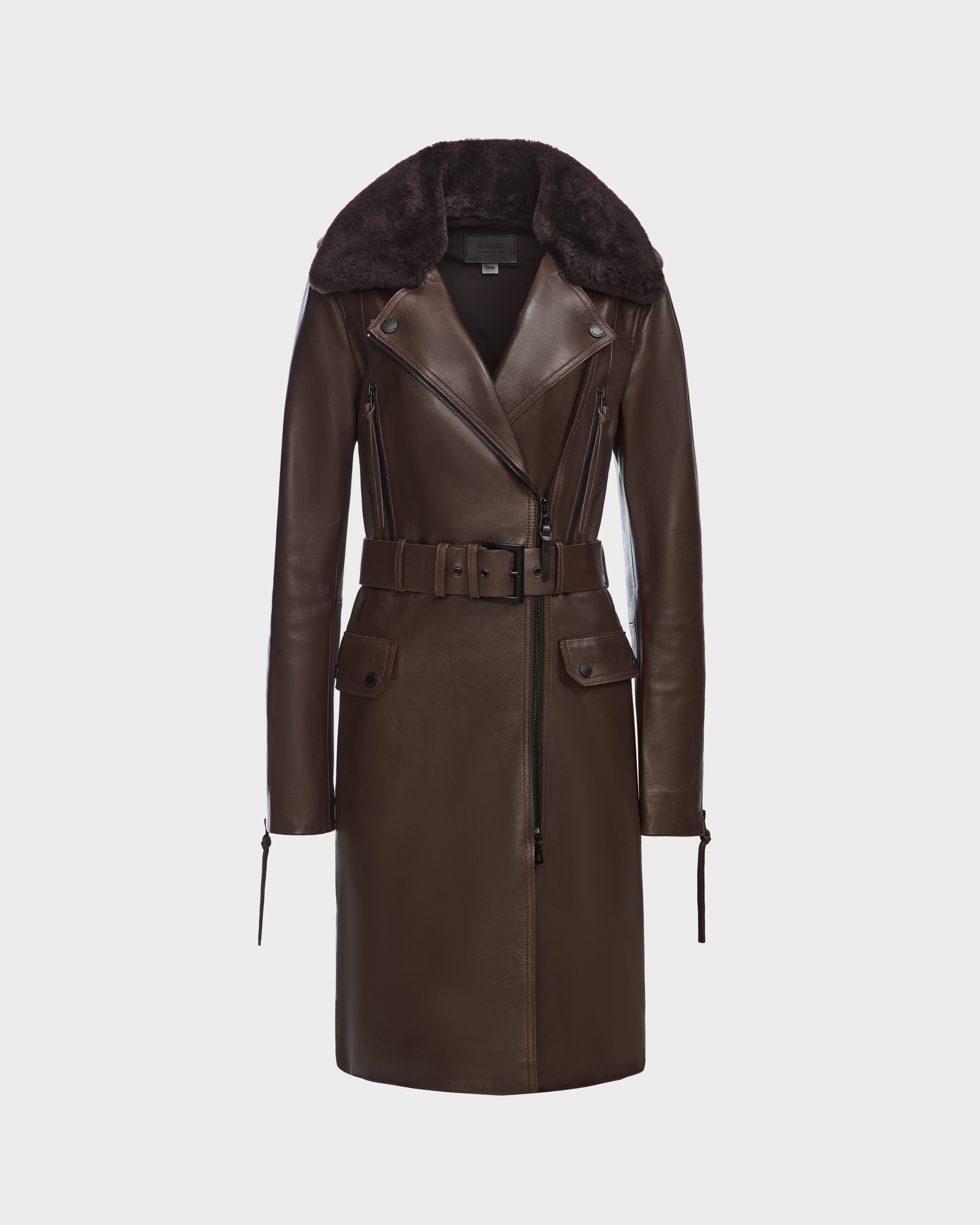Women's cropped leather coats with silver studs for an edgy lookMIDWAY - 8124558 Espresso Women's cropped leather coats with silver studs for an edgy lookMIDWAY - 8124558 Espresso