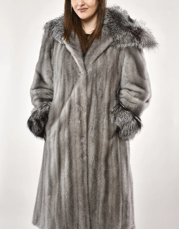 Mink Blue Iris Coat