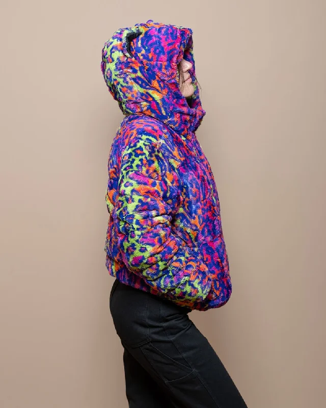 Petite women's wool blend coats with a tailored fit for a flattering silhouetteClassic Women's Hooded Puffer Jacket | Neon Disco Kitty Petite women's wool blend coats with a tailored fit for a flattering silhouetteClassic Women's Hooded Puffer Jacket | Neon Disco Kitty