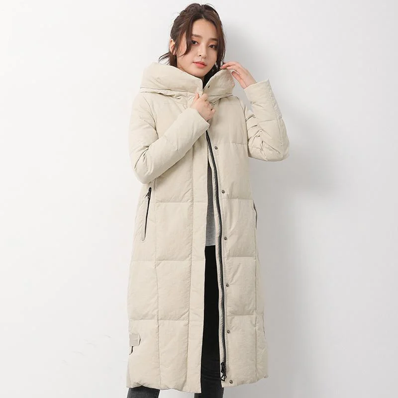 Checkered women's wool coats in a classic pattern for a timeless styleNew beige white down jacket woman Loose fitting hooded snow jackets side open Jackets Checkered women's wool coats in a classic pattern for a timeless styleNew beige white down jacket woman Loose fitting hooded snow jackets side open Jackets