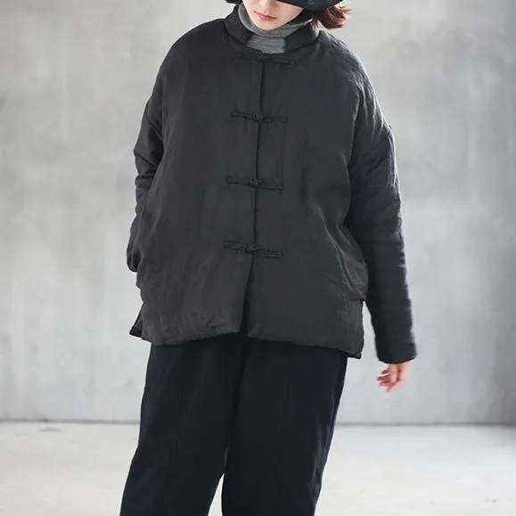 Mid - length women's down coats in a slim fit for a modern and sleek appearanceNew black cotton parkas warm winter jacket oversized stand collar coat women side open short coat Mid - length women's down coats in a slim fit for a modern and sleek appearanceNew black cotton parkas warm winter jacket oversized stand collar coat women side open short coat