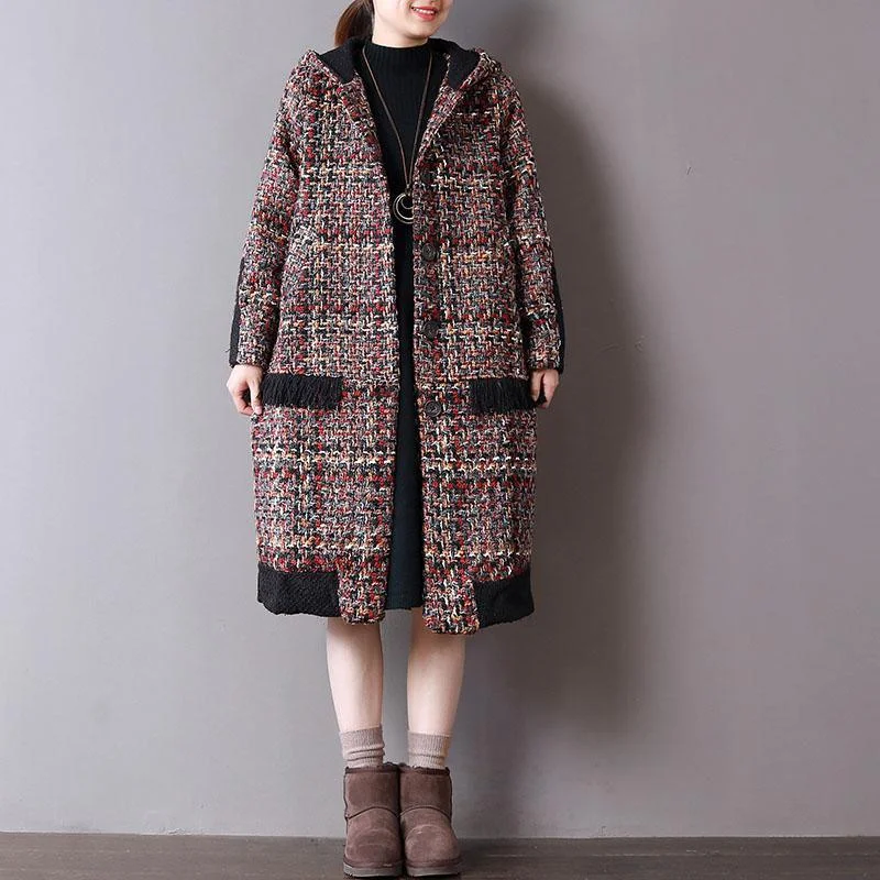 Women's pea coats with brass buttons for a nautical - inspired styleNew floral woolen coats oversized winter coat hooded Button pockets thick coats Women's pea coats with brass buttons for a nautical - inspired styleNew floral woolen coats oversized winter coat hooded Button pockets thick coats