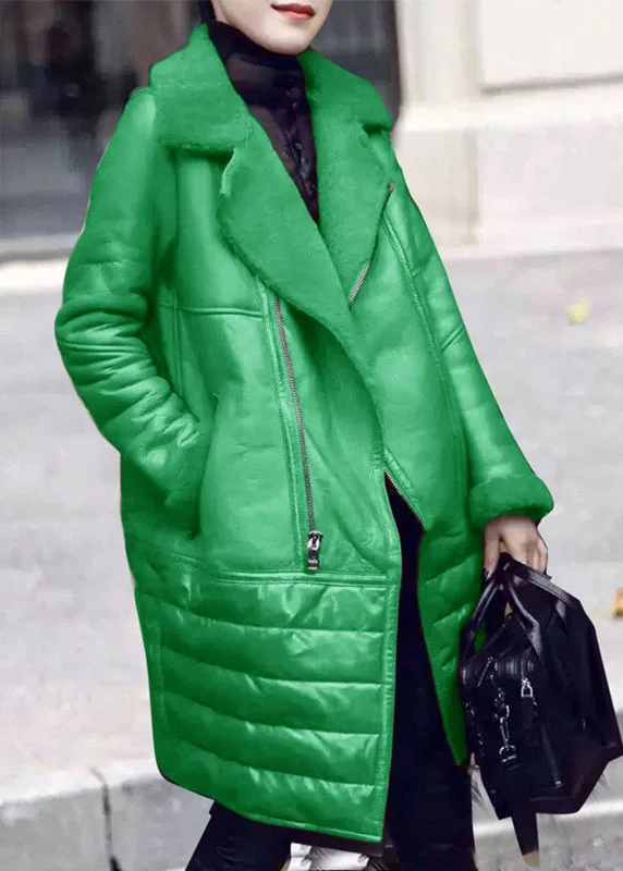 Mid - length women's down coats in a slim fit for a modern and sleek appearanceNew Green Peter Pan Collar Patchwork 90% Duck Down Coat Winter Mid - length women's down coats in a slim fit for a modern and sleek appearanceNew Green Peter Pan Collar Patchwork 90% Duck Down Coat Winter