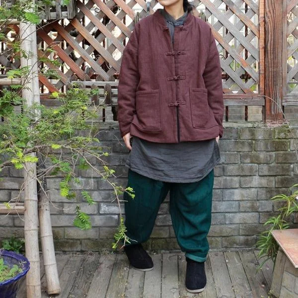 Long women's mac coats in a lightweight fabric for spring showersNew Vintage Solid Color Cotton Linen Double Pockets Coats Long women's mac coats in a lightweight fabric for spring showersNew Vintage Solid Color Cotton Linen Double Pockets Coats