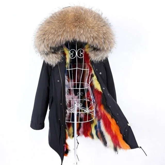Women's waterproof parka coats with multiple pockets for practicalityOffice Lady Fashion Fur Collared Thick Jacket with Removable Fur Lining Women's waterproof parka coats with multiple pockets for practicalityOffice Lady Fashion Fur Collared Thick Jacket with Removable Fur Lining