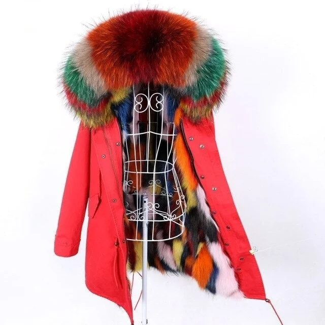 Shearling - lined women's leather coats for ultimate warmth and luxuryOffice Lady Fashion Thick Winter Hooded Jacket with Removable Fur Lining
