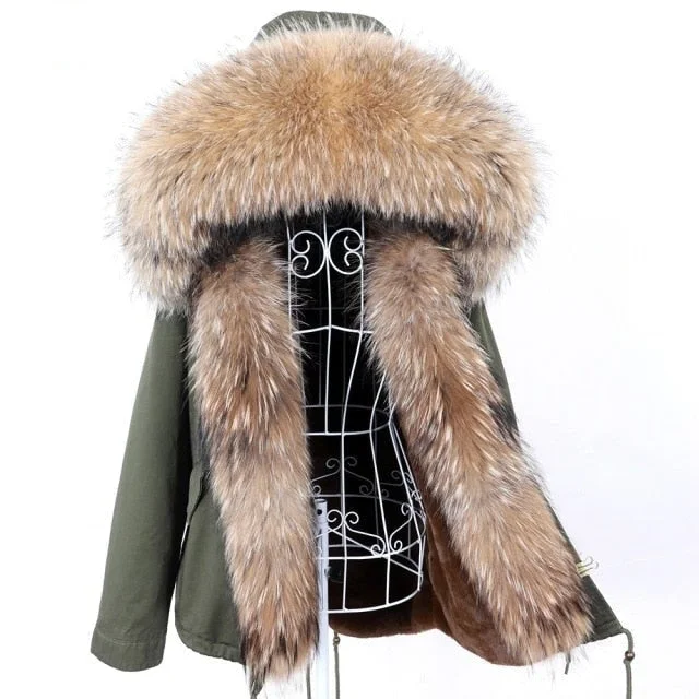 Plus size women's wool blend coats for a warm and stylish winterOffice Lady Full-Sleeved Natural Raccoon Fur Collared Thick Winter Jacket Plus size women's wool blend coats for a warm and stylish winterOffice Lady Full-Sleeved Natural Raccoon Fur Collared Thick Winter Jacket