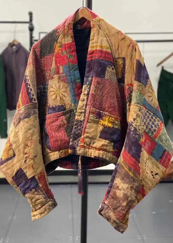 Women's faux fur coats in bright colors for a bold fashion statementOriginal Yellow Asymmetrical Print Fine Cotton Filled Coats Winter Women's faux fur coats in bright colors for a bold fashion statementOriginal Yellow Asymmetrical Print Fine Cotton Filled Coats Winter