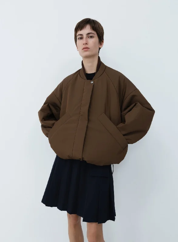Embroidered women's cotton coats in a bohemian pattern for a unique designOversized bomber nylon | breen Embroidered women's cotton coats in a bohemian pattern for a unique designOversized bomber nylon | breen