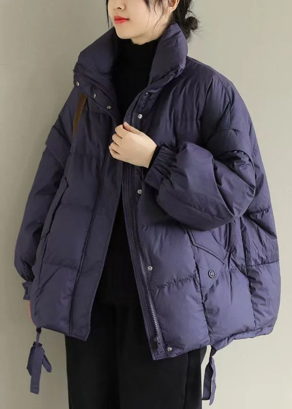 Shearling - lined women's leather coats for ultimate warmth and luxuryPurple Casual Duck Down Winter Coats Zip Up Winter Shearling - lined women's leather coats for ultimate warmth and luxuryPurple Casual Duck Down Winter Coats Zip Up Winter