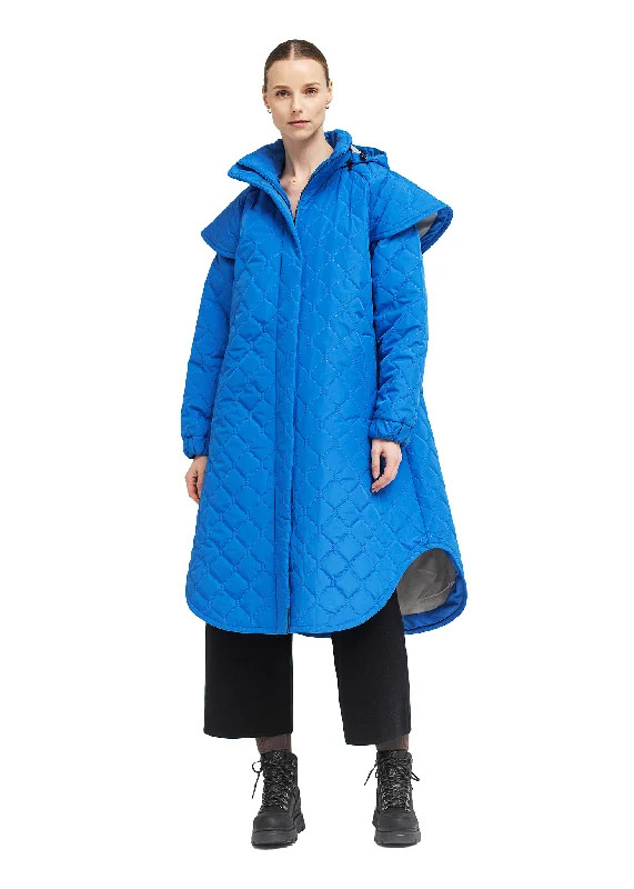 Mid - length women's down coats in a slim fit for a modern and sleek appearanceQuilted Tyfon Coat - Palace Blue