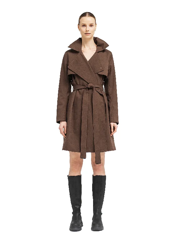 Belted women's cashmere coats in soft pastels for a luxurious feelYr Coat - Chocolate Brown