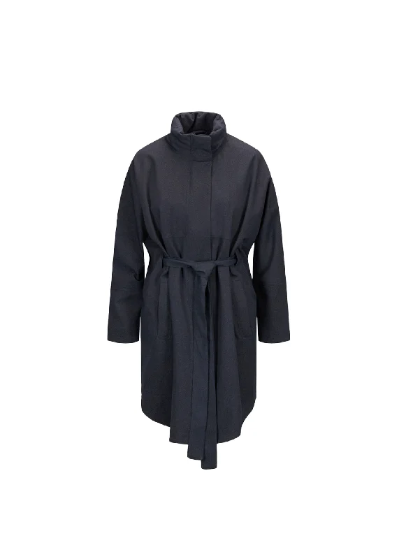 Women's pea coats with brass buttons for a nautical - inspired styleBris Poncho - Dark Navy Women's pea coats with brass buttons for a nautical - inspired styleBris Poncho - Dark Navy