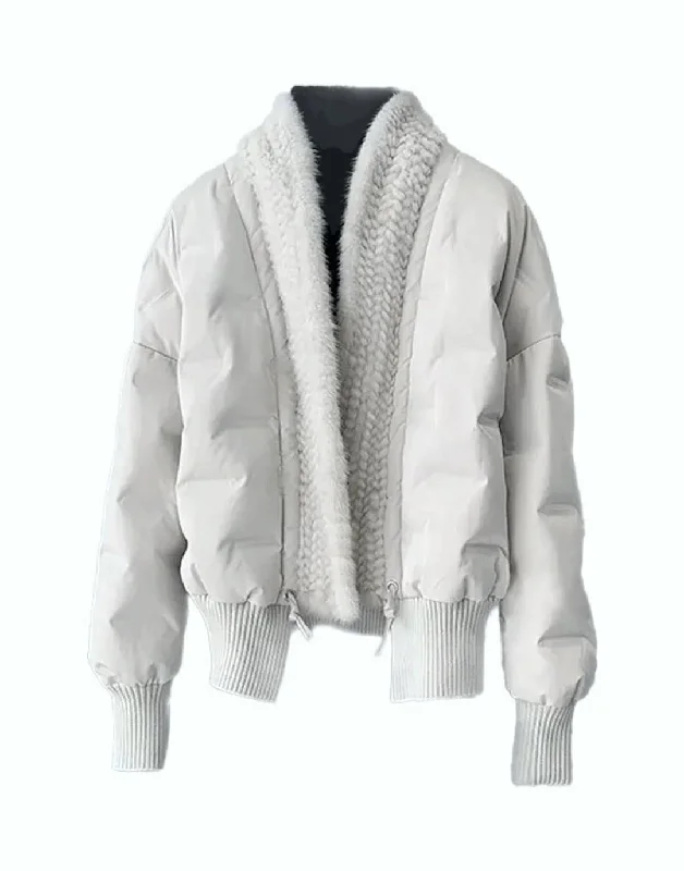 Long women's mac coats in a lightweight fabric for spring showersGenuine Mink Trimmed Puffer Coat Long women's mac coats in a lightweight fabric for spring showersGenuine Mink Trimmed Puffer Coat