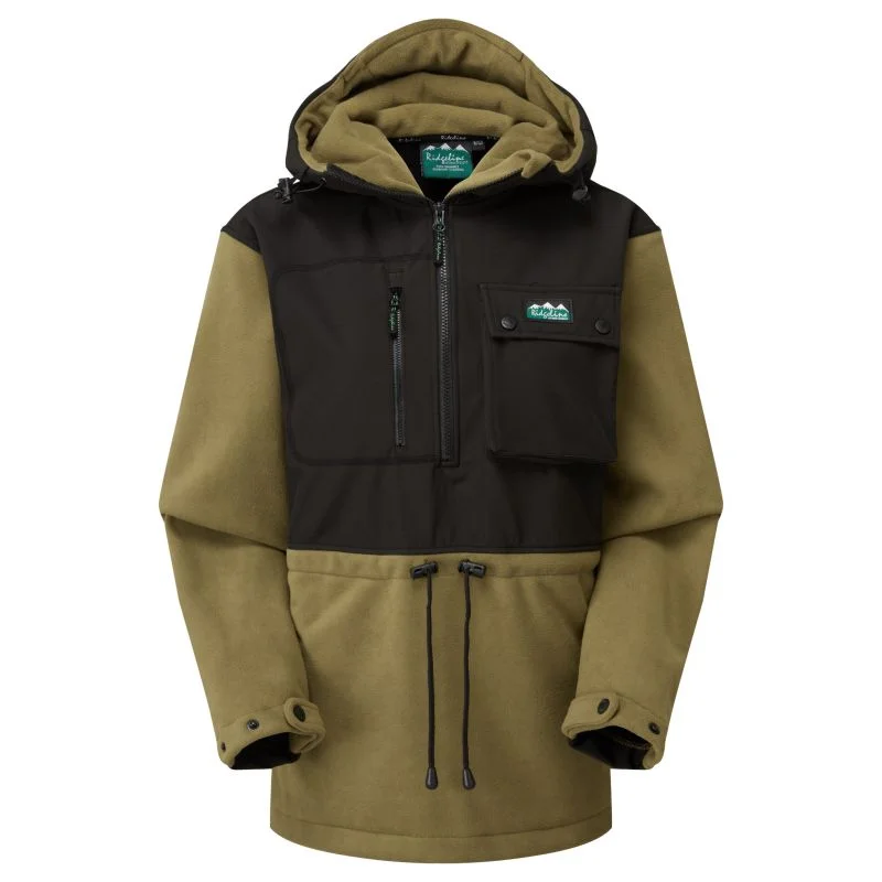 Hooded women's puffer coats in neon colors for high - visibility sportsRidgeline Rubra Hybrid Ladies Smock - Teak/Black