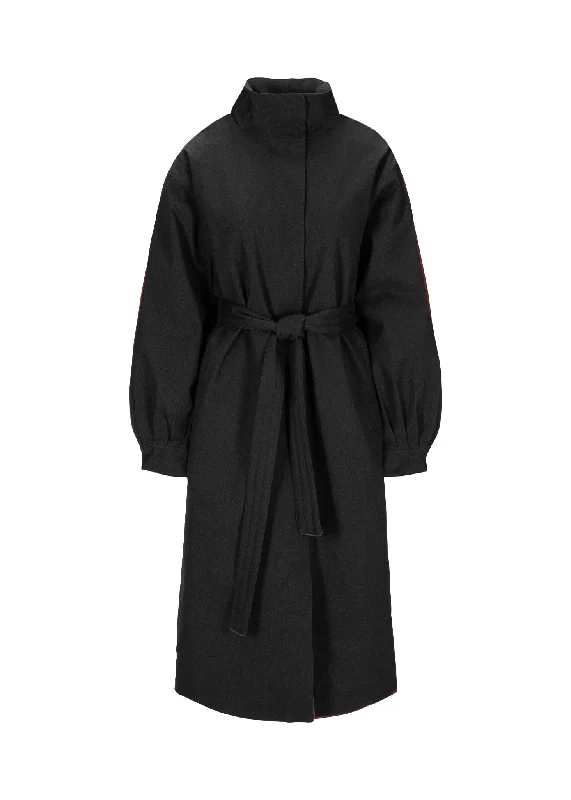 Embroidered women's cotton coats in a bohemian pattern for a unique designRossby Maxi Coat - New Black Embroidered women's cotton coats in a bohemian pattern for a unique designRossby Maxi Coat - New Black