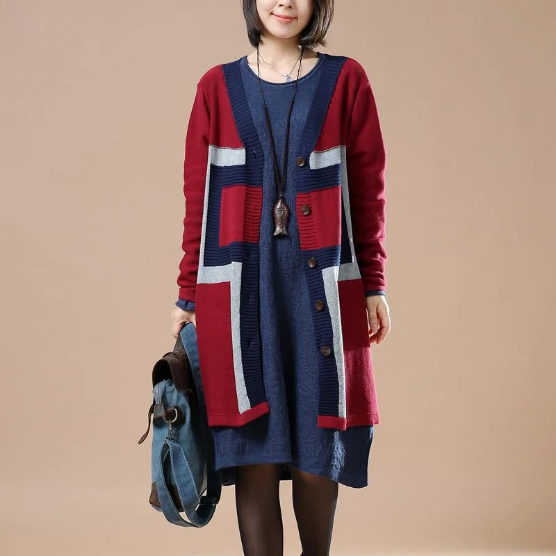 Embroidered women's cotton coats in a bohemian pattern for a unique designRuby chic knit cardigans open hem coats Embroidered women's cotton coats in a bohemian pattern for a unique designRuby chic knit cardigans open hem coats