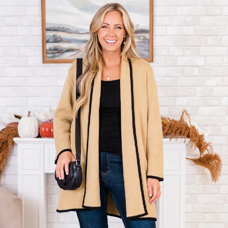 lightweight women cardigan for spring and fallSame Old Me Cardigan, Taupe