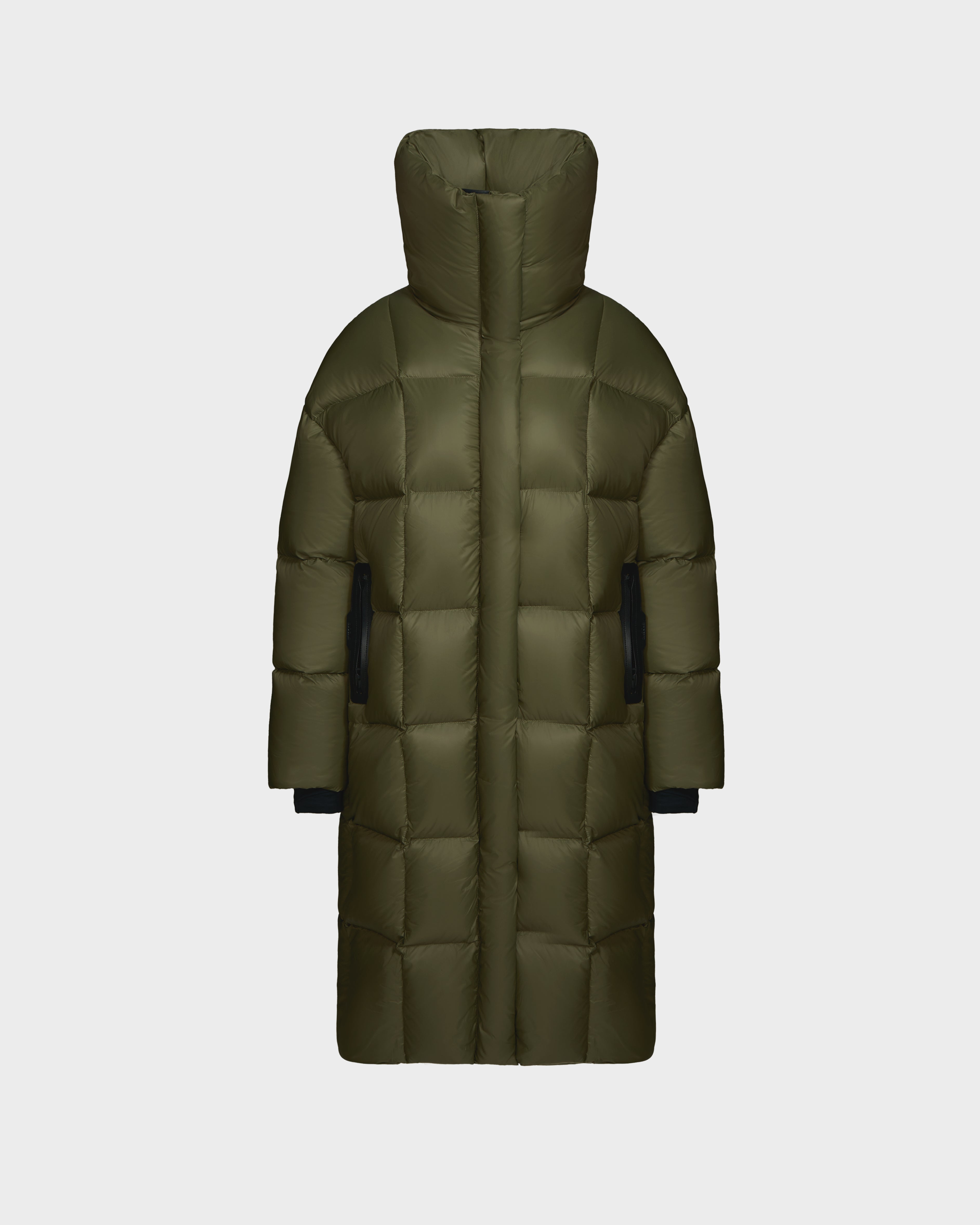 Quilted down women's coats with removable hoods for outdoor activitiesSASH - 8124536 Loden Green Quilted down women's coats with removable hoods for outdoor activitiesSASH - 8124536 Loden Green