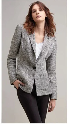 Women's long - sleeve wool coats in a houndstooth pattern for a classic charmSimplicity Blazer S8844 Women's long - sleeve wool coats in a houndstooth pattern for a classic charmSimplicity Blazer S8844