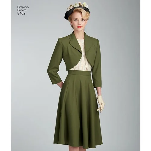Mid - length women's down coats in a slim fit for a modern and sleek appearanceSimplicity Blouse, Skirt and Bolero S8462 Mid - length women's down coats in a slim fit for a modern and sleek appearanceSimplicity Blouse, Skirt and Bolero S8462